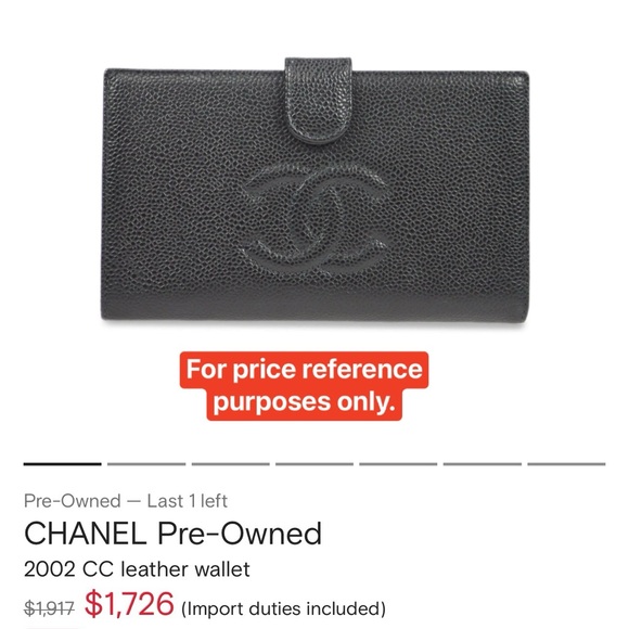 ❌SOLD❌✨Chanel Black Caviar Wallet w/ Box & Card + Free Chains✨ - Picture 5 of 17